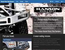 Tablet Screenshot of hansonheavyduty.com